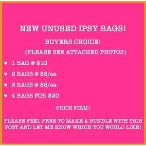 NEW UNUSED IPSY BAGS!